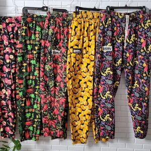 VTG 90s Chefwear Pants M Multicolor Fruit Veggie Cotton Twill Lot of 5 Unisex